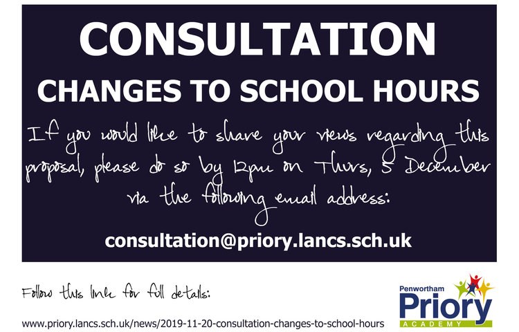 Image of Consultation - changes to school hours