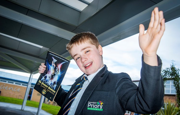 Image of Priory pupil heads up west