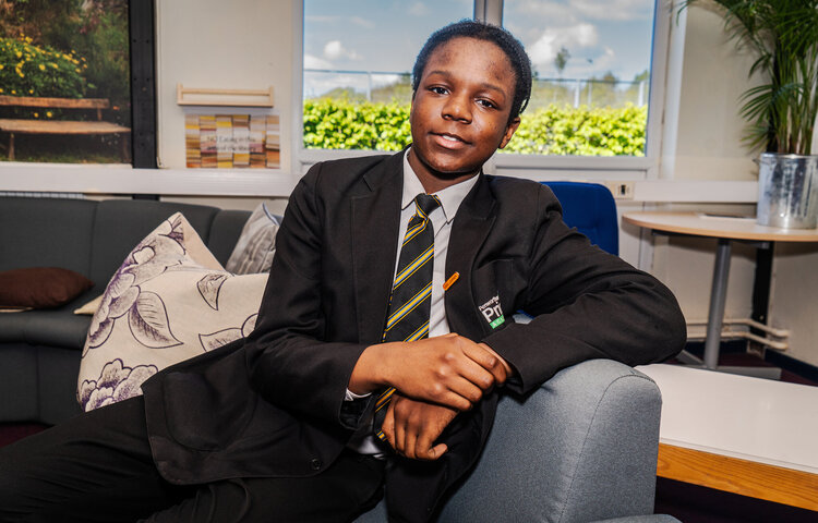 Image of Year 8 pupil is leading the way in community centre projects