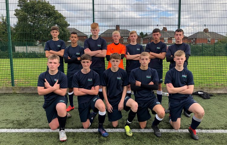 Image of Year 11 football team kick off with a 7-0 win